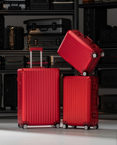 TREK Aluminum Suitcase Red