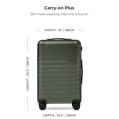 Essential Collection Suitcase Dark Olive Metallic MVST#size_Carry-On Plus