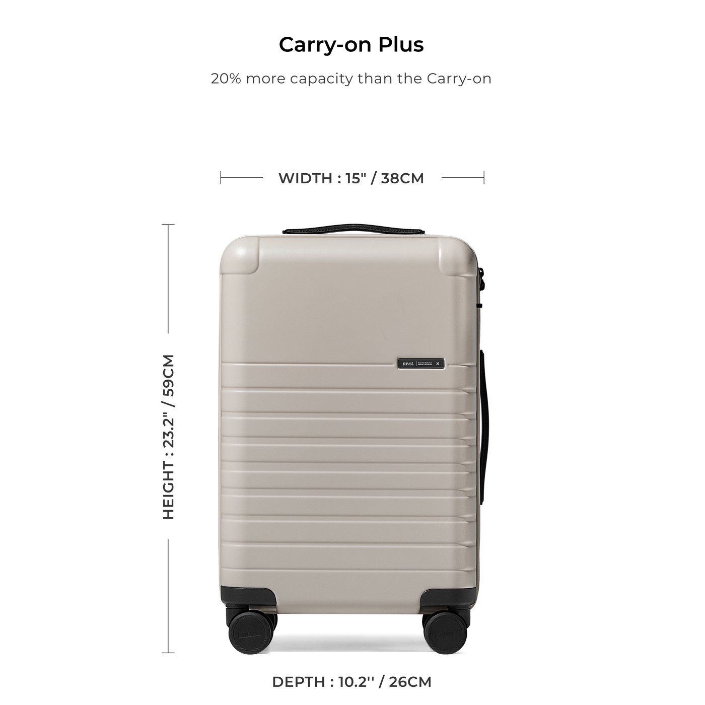 Essential Collection Suitcase Monica Sand MVST#size_Carry-On Plus